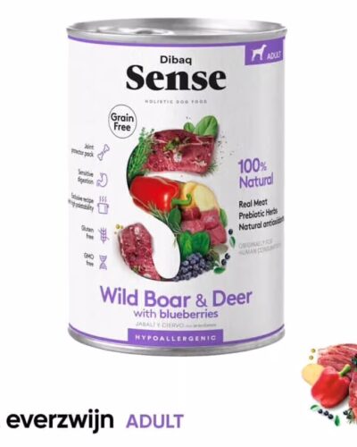 Dibaq sense nat hondenvoer, wild zwijn & hert